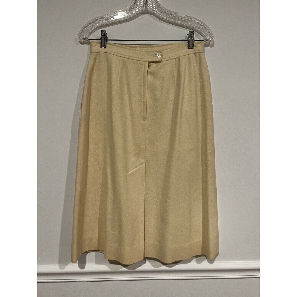 Vintage Y2K Preppy Wool Women’s Pleated Skirt 12 Cottagecore Retro Academia - Picture 2 of 6
